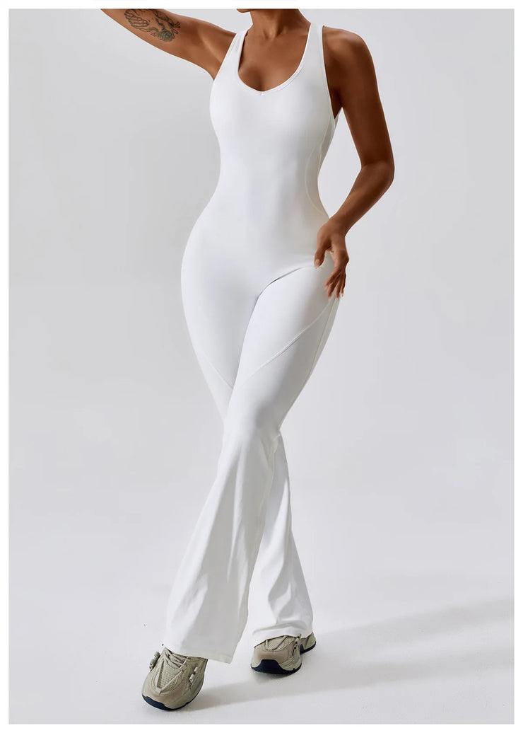 Sexy Back V Jumpsuit Gym Set