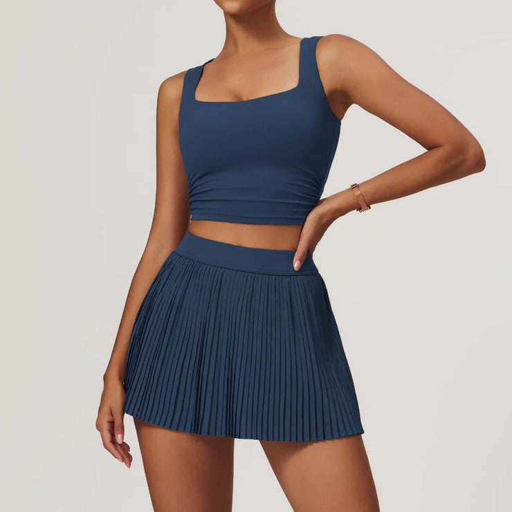 Running Yoga Jacket Skirt Set