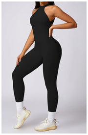 Backless V-Back Yoga Jumpsuit