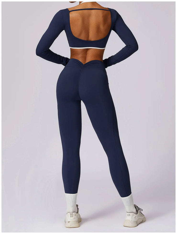 Long Sleeve Push-Up Sports Set