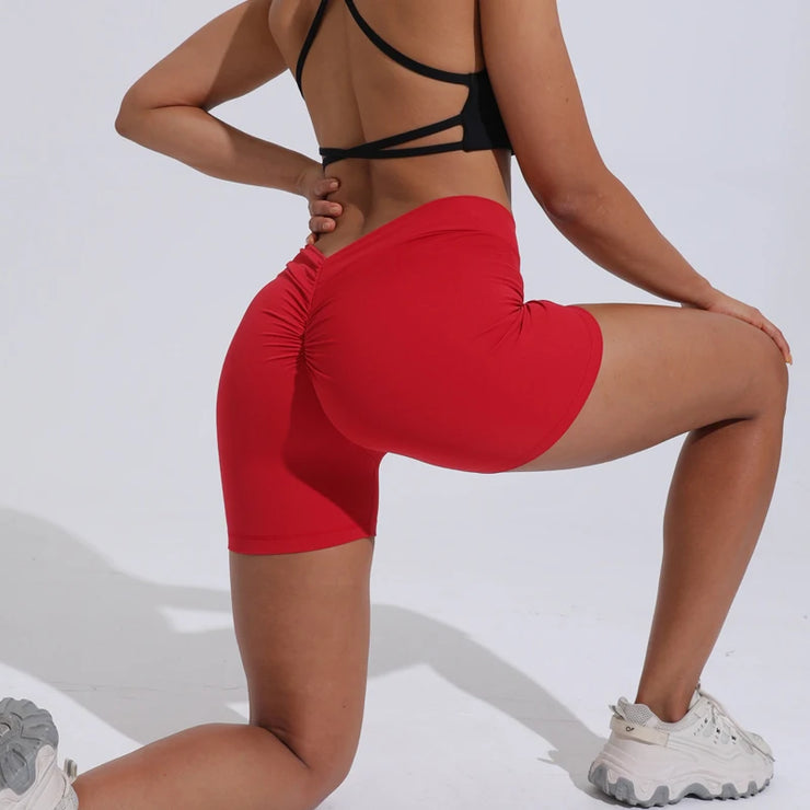 High-Waisted Hip-Lifting Fitness Shorts