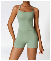 Sports Vest Women Gym Set