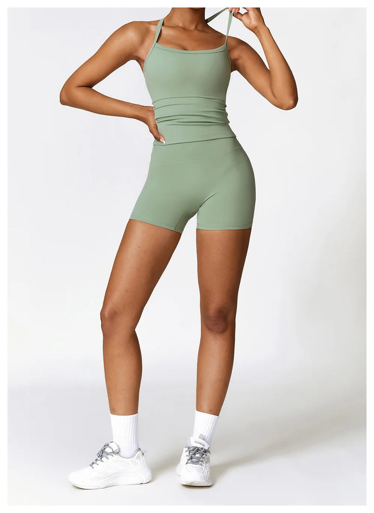 Sports Vest Women Gym Set