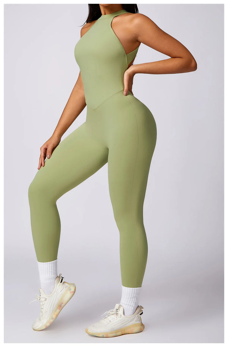 Backless V-Back Yoga Jumpsuit