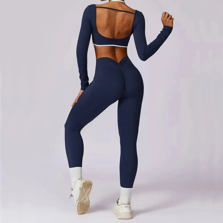 Long Sleeve Push-Up Sports Set