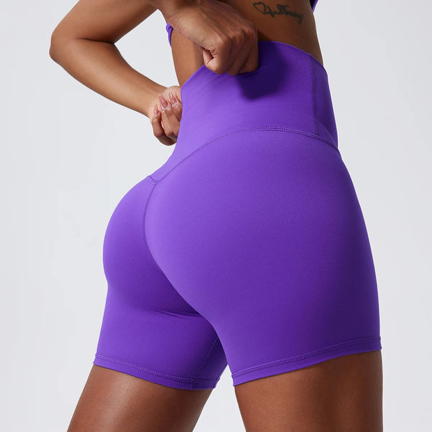 High Waist Push Up Active Shorts