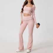 High Waist Bell Flare Legging Set