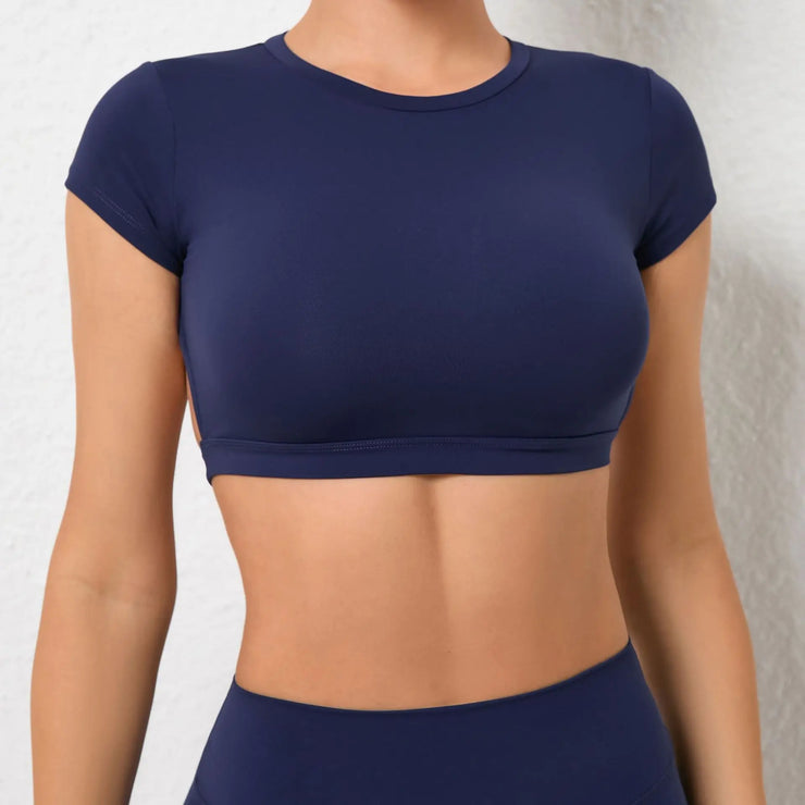 Women’s Backless Breathable Workout Crop