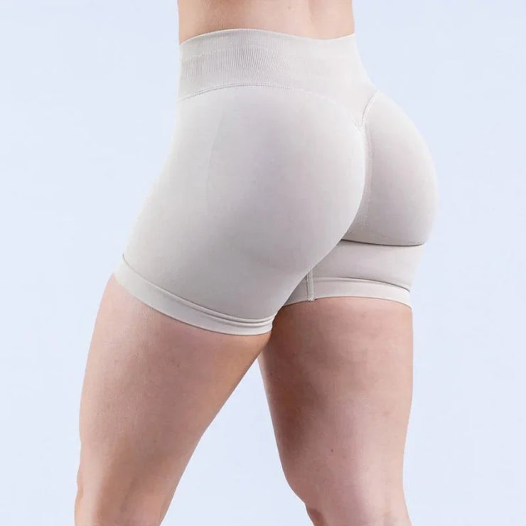 Low Ribbed Waist Yoga Shorts