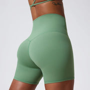 High Waist Push Up Active Shorts