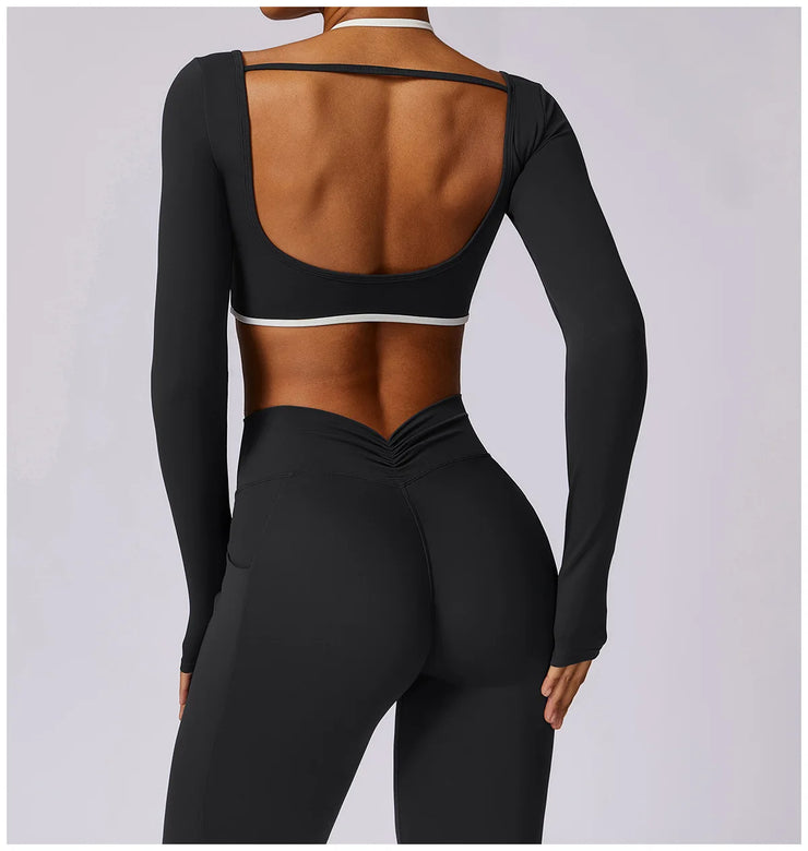 Long Sleeve Push-Up Sports Set