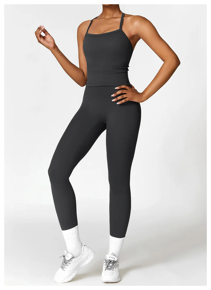 Sports Vest Women Gym Set
