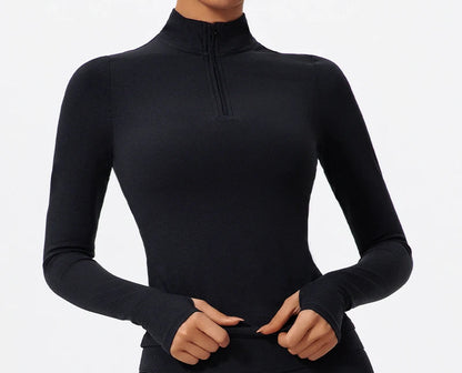 Essentials Zip Top – Onyx Black