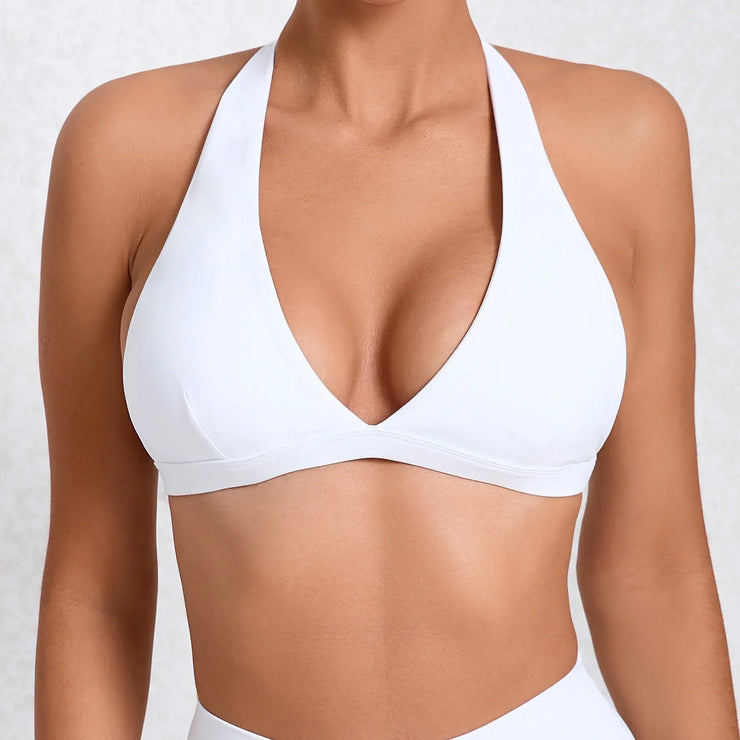 V-Neck Backless Sports Bra