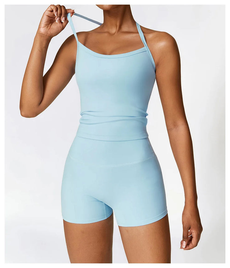 Sports Vest Women Gym Set
