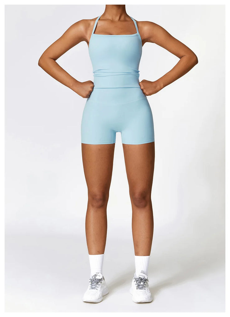 Sports Vest Women Gym Set