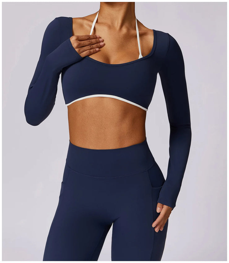 Long Sleeve Push-Up Sports Set