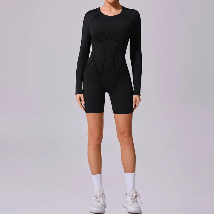 Women’s Long Sleeve Workout Jumpsuit