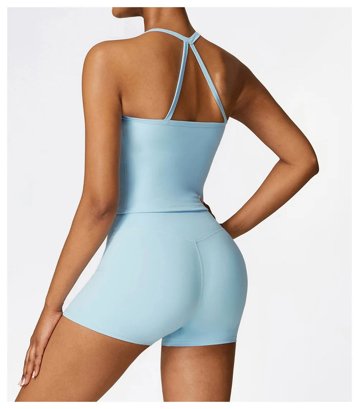 Sports Vest Women Gym Set