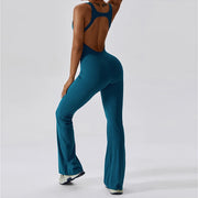 Sexy Back V Jumpsuit Gym Set