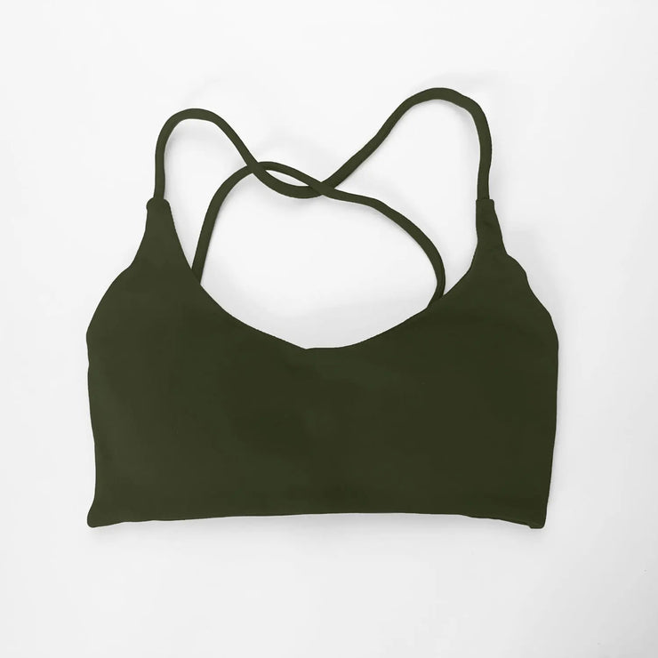 Twist Back High Support Bra