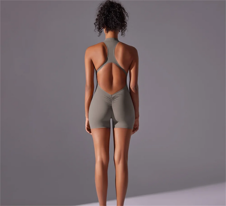 High-Intensity Nude Yoga Jumpsuit