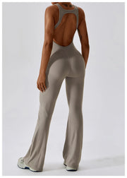 Sexy Back V Jumpsuit Gym Set