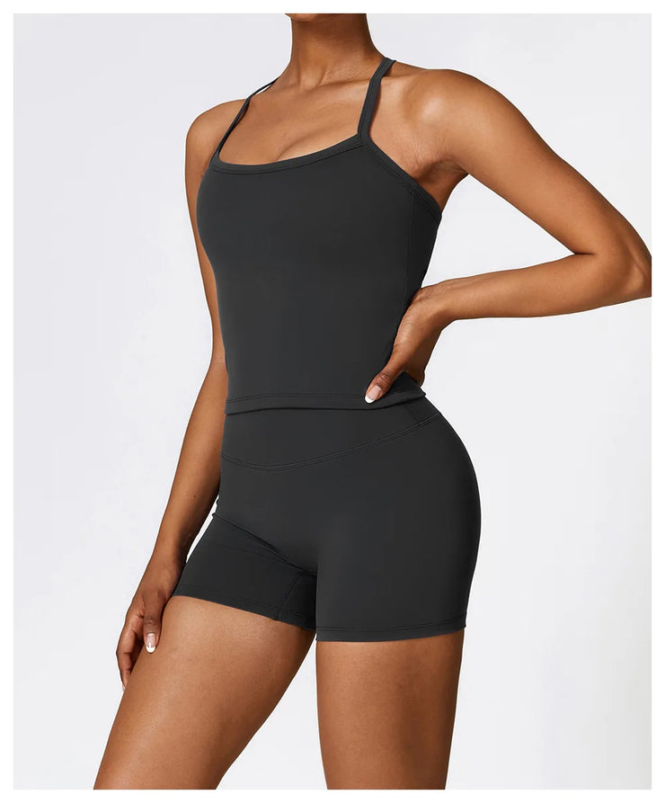 Sports Vest Women Gym Set