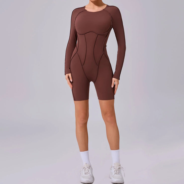 Women’s Long Sleeve Workout Jumpsuit