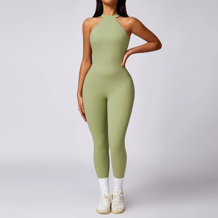 Backless V-Back Yoga Jumpsuit