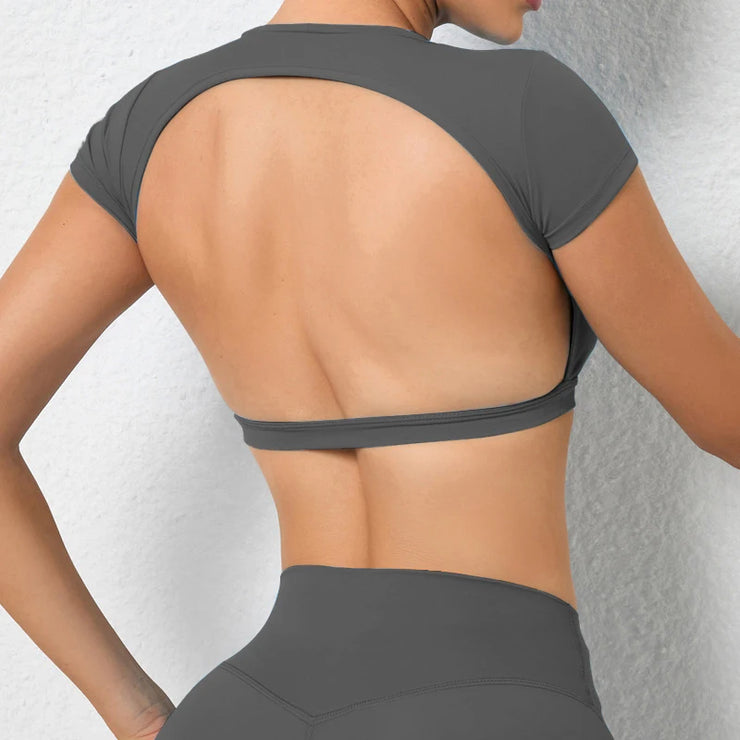 Women’s Backless Breathable Workout Crop