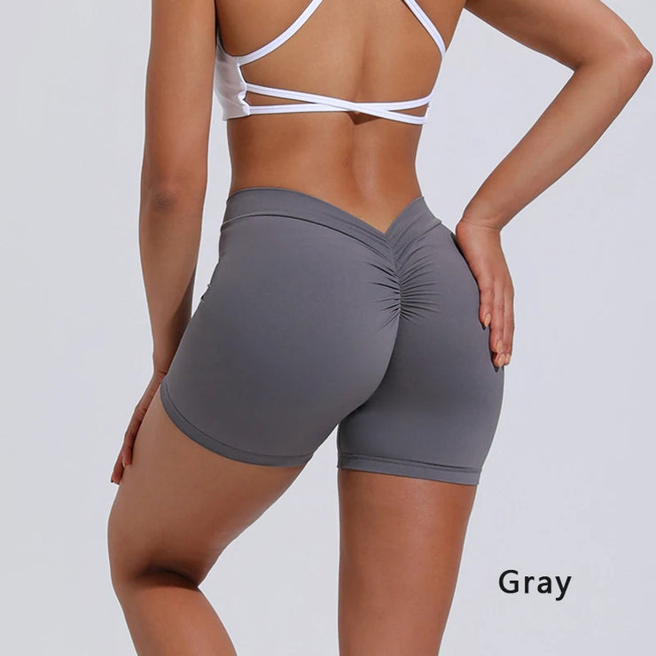 High-Waisted Hip-Lifting Fitness Shorts