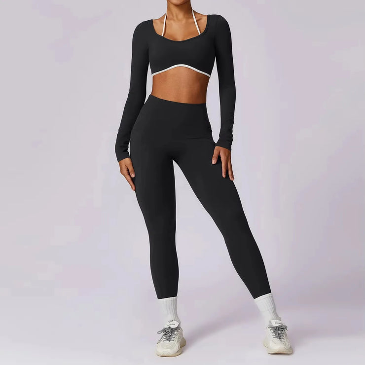 Long Sleeve Push-Up Sports Set