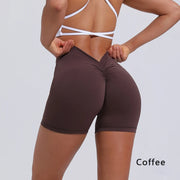 High-Waisted Hip-Lifting Fitness Shorts