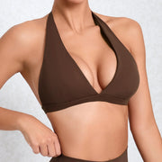 V-Neck Backless Sports Bra