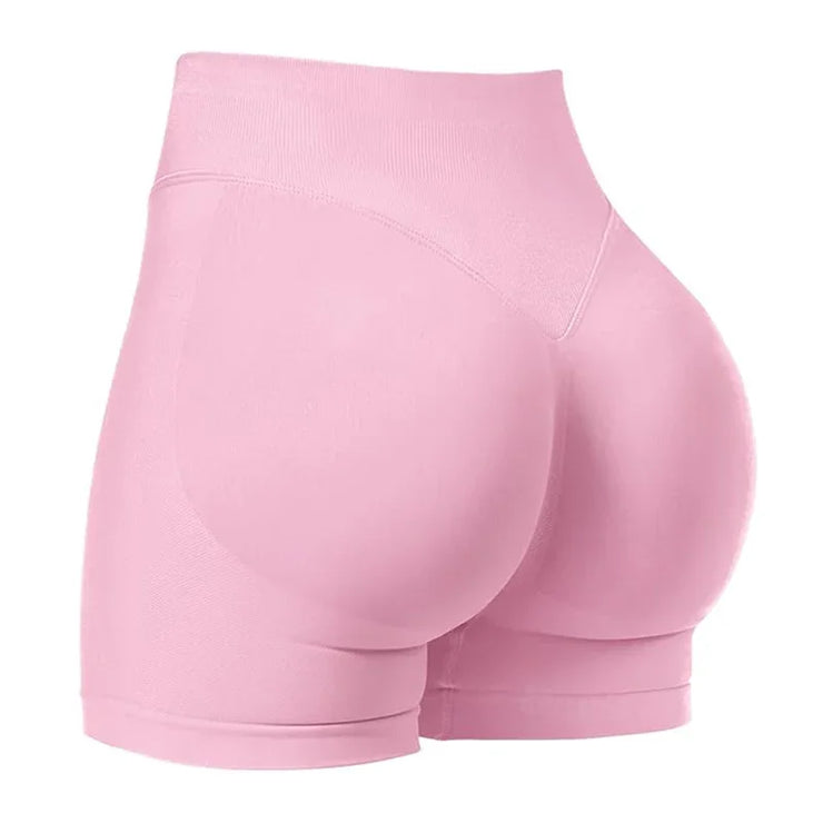 Low Ribbed Waist Yoga Shorts