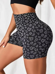 Leopard High Waist Yoga Shorts
