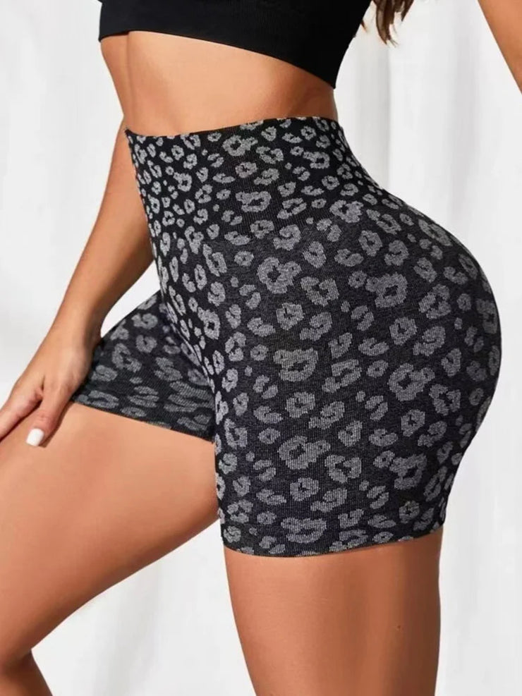 Leopard High Waist Yoga Shorts