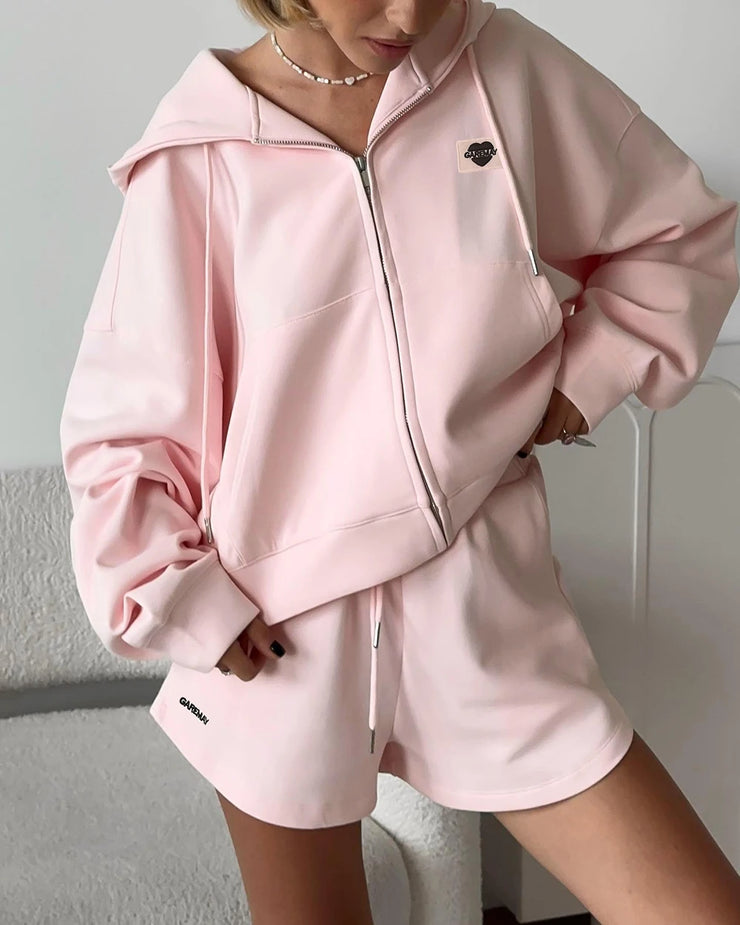 Oversized Cotton Summer Shorts Set