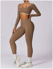 Long Sleeve Push-Up Sports Set