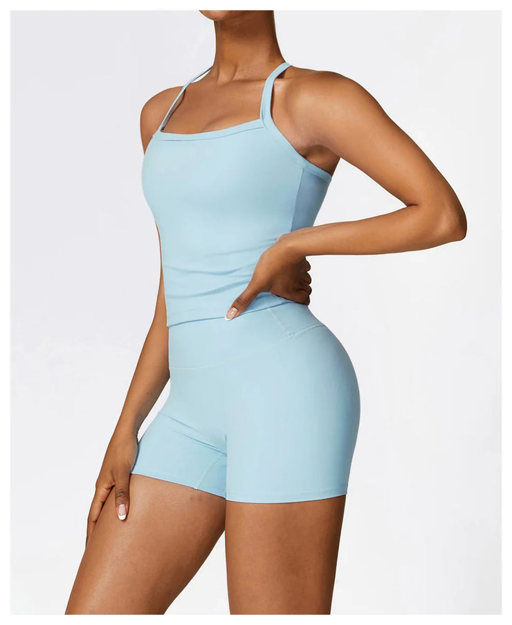 Sports Vest Women Gym Set