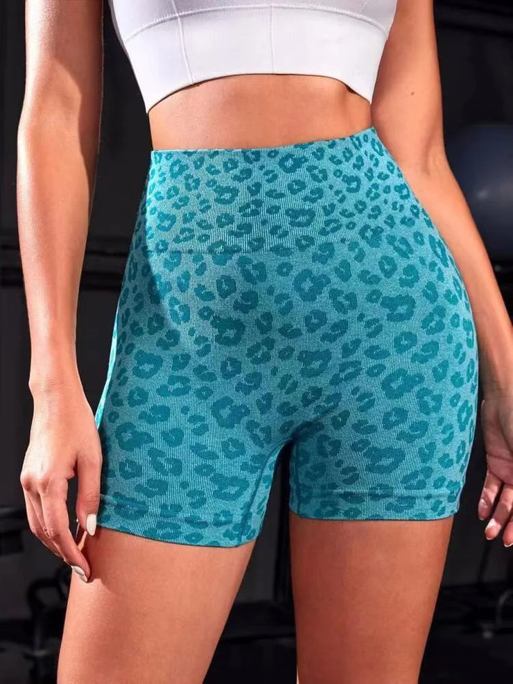 Leopard High Waist Yoga Shorts