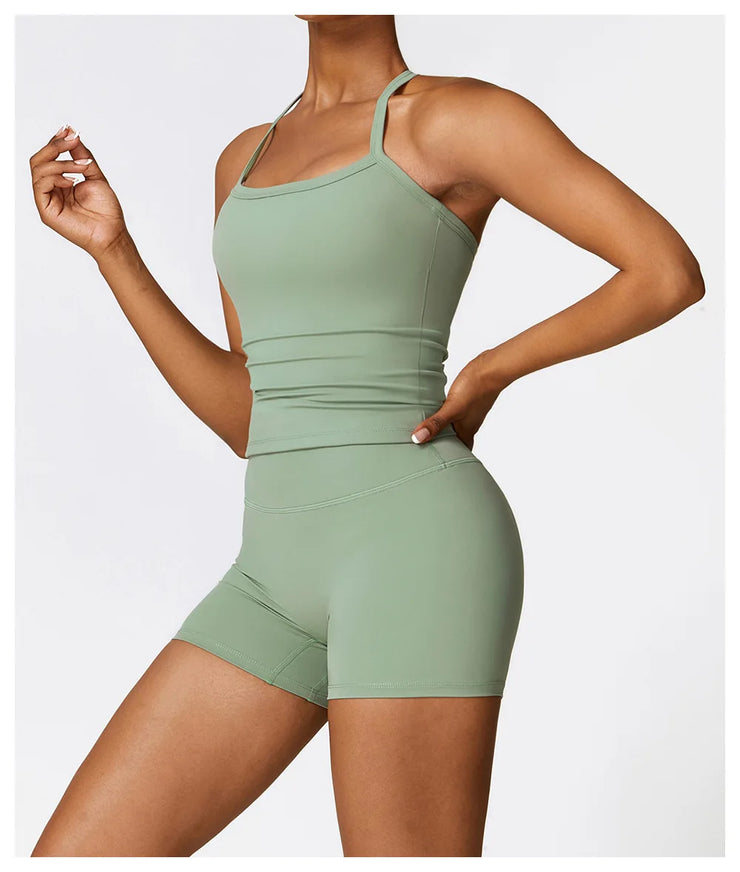 Sports Vest Women Gym Set