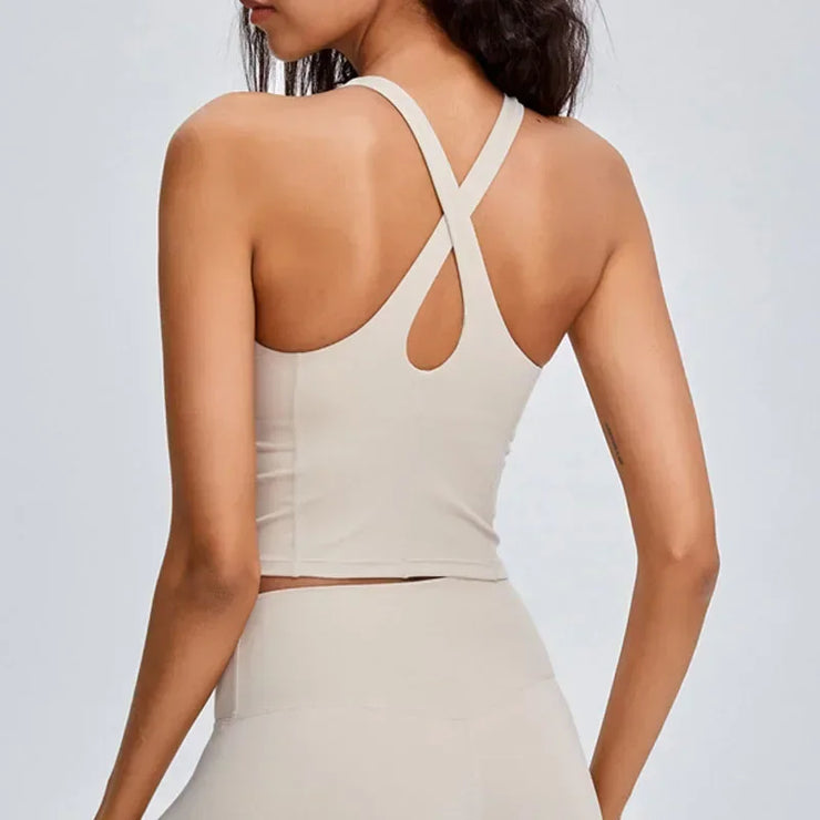 Cross Back Push-Up Sports Bra