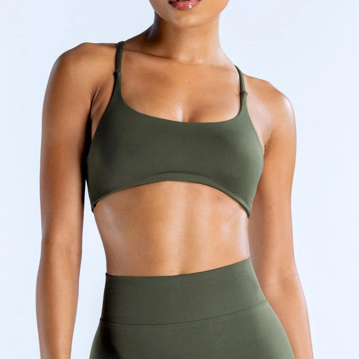 Twist Back High Support Bra