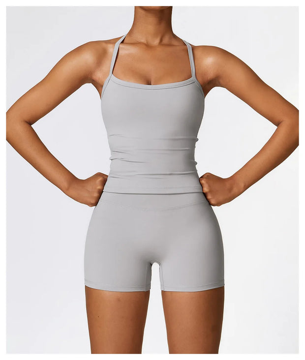 Sports Vest Women Gym Set