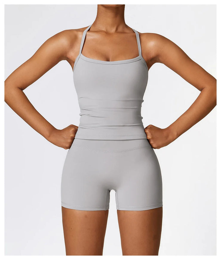 Sports Vest Women Gym Set