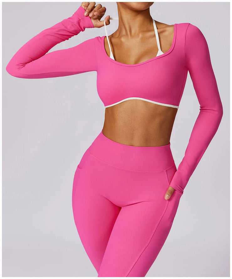Long Sleeve Push-Up Sports Set