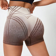 Gradient High Waist Fitness Shorts