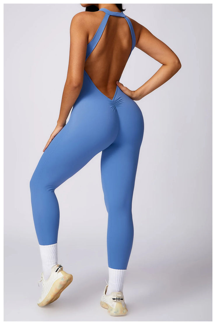 Backless V-Back Yoga Jumpsuit